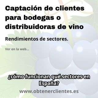 Captación de clientes para bodegas o distribuidoras de vino
