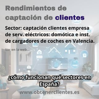 Rendimientos de captación de clientes para fontanería en Madrid.