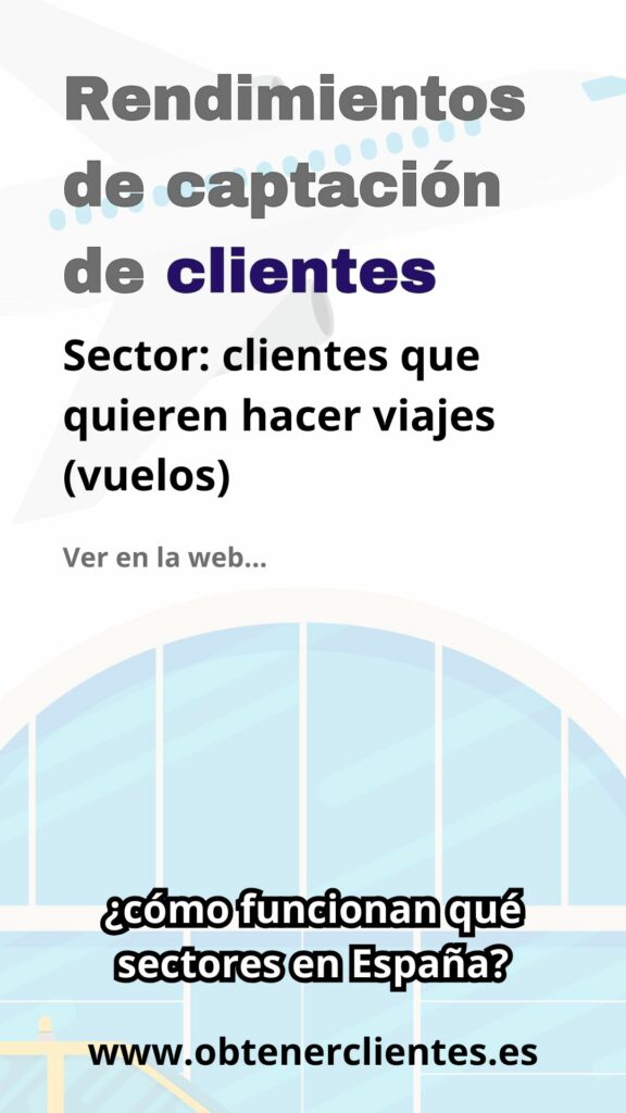 Rendimientos de captación de clientes que quieren hacer viajes (vuelos)