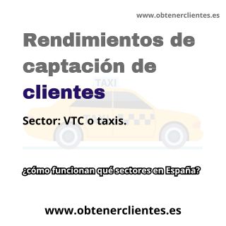 Rendimiento de conseguir clientes que quieren un taxi o un VTC, O chofer