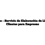 50 € / mes – Servicio de Elaboración de Listados de Clientes para Empresas
